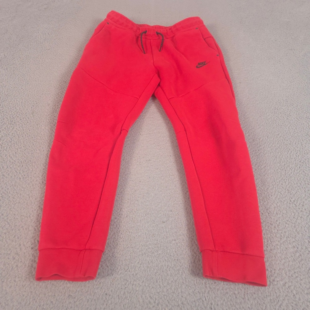 Nike Pants Kids XL Red Sportswear Tech Fleece Joggers Tapered Leg Drawstring